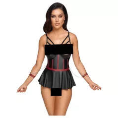 Cottelli Bondage - glanzende set met armboeien (zwart)