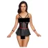 Cottelli Bondage - glanzende set met armboeien (zwart) - 80B/M