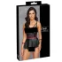 Cottelli Bondage - glanzende set met armboeien (zwart) - 80B/M