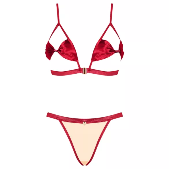 Obsessive Rubinesa - lingerie set - verleidelijk - rood - L/XL