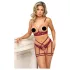 Abierta Fina - open bh set - met ketting - rood - M