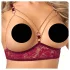 Abierta Fina - open bh set - met ketting - rood - M