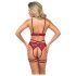 Abierta Fina - Ketting BH-set (rood) - M