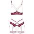 Abierta Fina - Ketting BH-set (rood) - M