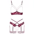 Abierta Fina - open bh set - met ketting - rood - M