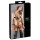 Cottelli Bondage - bodyharnas bikini - glanzend - zwart