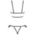 Cottelli Bondage - Glanzend harnas bikini (zwart) - L