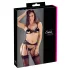 Cottelli - open lingerieset - kant - zwart - M
