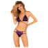 Obsessive Balitta - glanzende, halter-bikini (zwart)