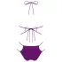 Obsessive Balitta - glanzende, halter-bikini (zwart)