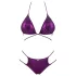 Obsessive Balitta - glanzende, halter-bikini (zwart)