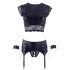 Cottelli Bondage - Lingerieset met kettingen (zwart)