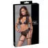 Cottelli Bondage - BH-set met netinzet (zwart)