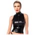 Noir - Glanzende Rits Top (Zwart) - M