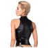 Noir - Glanzende Rits Top (Zwart) - M