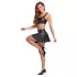 Cottelli - mat korset-top met veters en minirok set (zwart) - M
