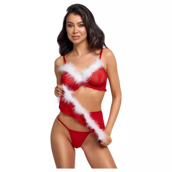 Cottelli - kerstlingerie set (rood)