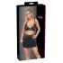 Cottelli - kunstleren top en minirok set (zwart) - M