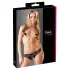 Cottelli - Open slipje - Zwart - Open kruis - XL