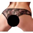 Cottelli - Open slipje - Zwart - Open kruis - XL