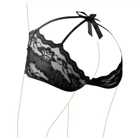 Cottelli - dames slip - kanten string - zwart