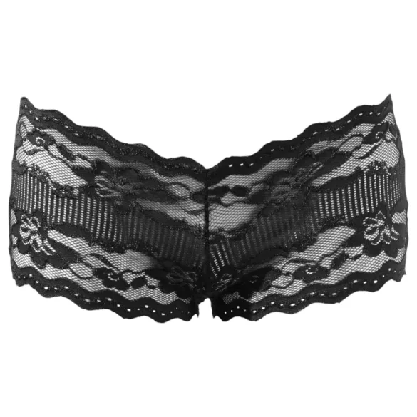 Cottelli - dames slip - kanten string - zwart - XL