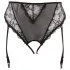 Cottelli Plus Size - kanten jarretel slipje (zwart)
