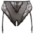 Cottelli Plus Size - kanten jarretel slipje (zwart)