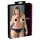Cottelli Plus Size - Opengewerkte kanten slip (zwart) - XL
