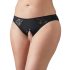 Cottelli Plus Size - Opengewerkte kanten slip (zwart) - XL