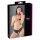 Cottelli - Opengewerkte kanten slip met strik (zwart) - M