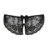 Cottelli - open damesstring met kant en strikje - zwart - L