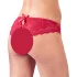 Cottelli - open dames string met strikje - rood - L
