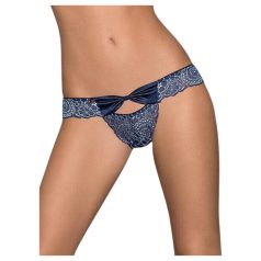   Obsessive Auroria - dames string - strikje geborduurd - blauw