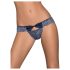 / Obsessive Auroria - geborduurde damesstring met strik (blauw)