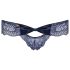 / Obsessive Auroria - geborduurde damesstring met strik (blauw)