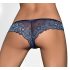 / Obsessive Auroria - geborduurde damesstring met strik (blauw)