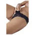 Cottelli - kanten string met verborgen parelketting (zwart) - XL
