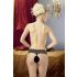 Cottelli - Parel kanten string (zwart) - XL