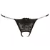 Cottelli - open string - glinsterende bloem - zwart - M/L