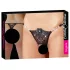 Cottelli - open string - glinsterende bloem - zwart - M/L