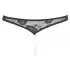 Cottelli - open string met kralen - kanten slip - zwart