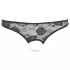Cottelli - open string met kralen - kanten slip - zwart - M
