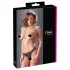Cottelli - open string met kralen - kanten slip - zwart - L