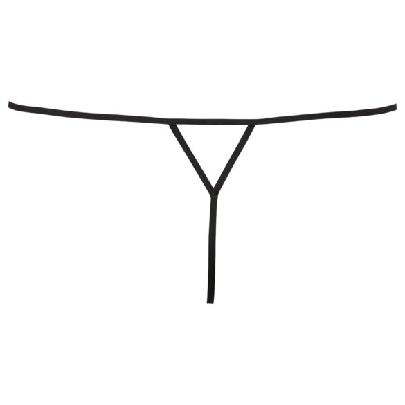 Cottelli - dames string open kruis - strass steentjes - zwart - M/L