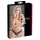 Cottelli - open slip met bloemen en parels - zwart - XL