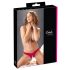 Cottelli - Open bloembeslag slipje met parels (rood)