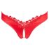 Cottelli - Open bloembeslag slipje met parels (rood)