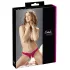 Cottelli - open damesstring met kralen en bloemen - rood - M