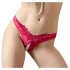 Cottelli - open damesstring met kralen en bloemen - rood - L